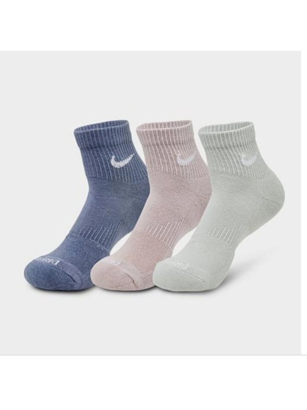 Nike 6 pairs Unisex Dri Fit Everyday Plus Cushioned Ankle Socks Mens M 6-8